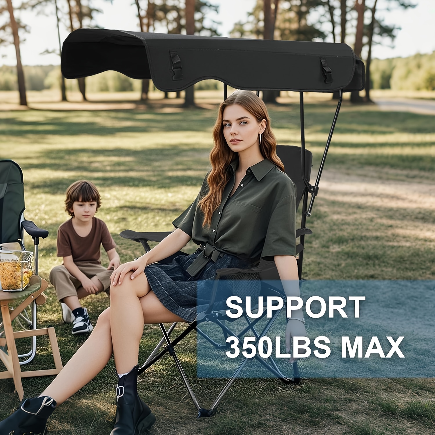 Sports Equipment Holder - Camping Chairs, with Sunshade Canopy, Heavy-duty
