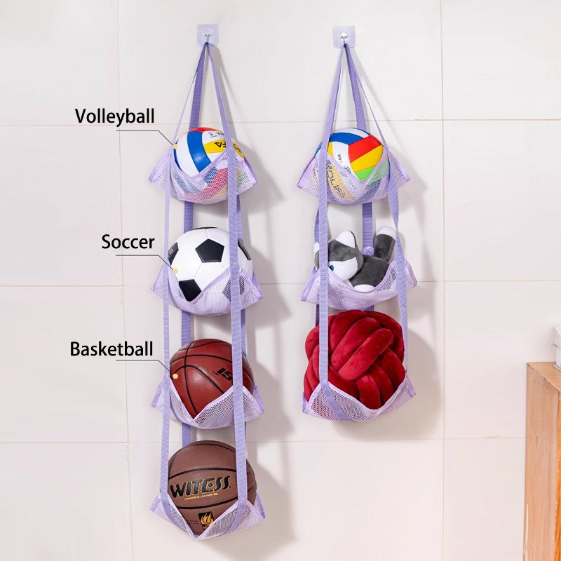 Sports Equipment Holder - New Wall Mounted Ball Storage Hanging