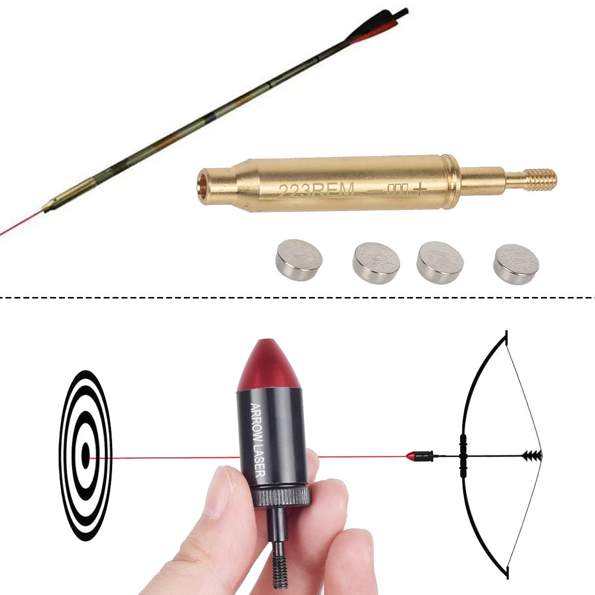 Archery Target Face - Tactical Archery .223 REM Red Laser