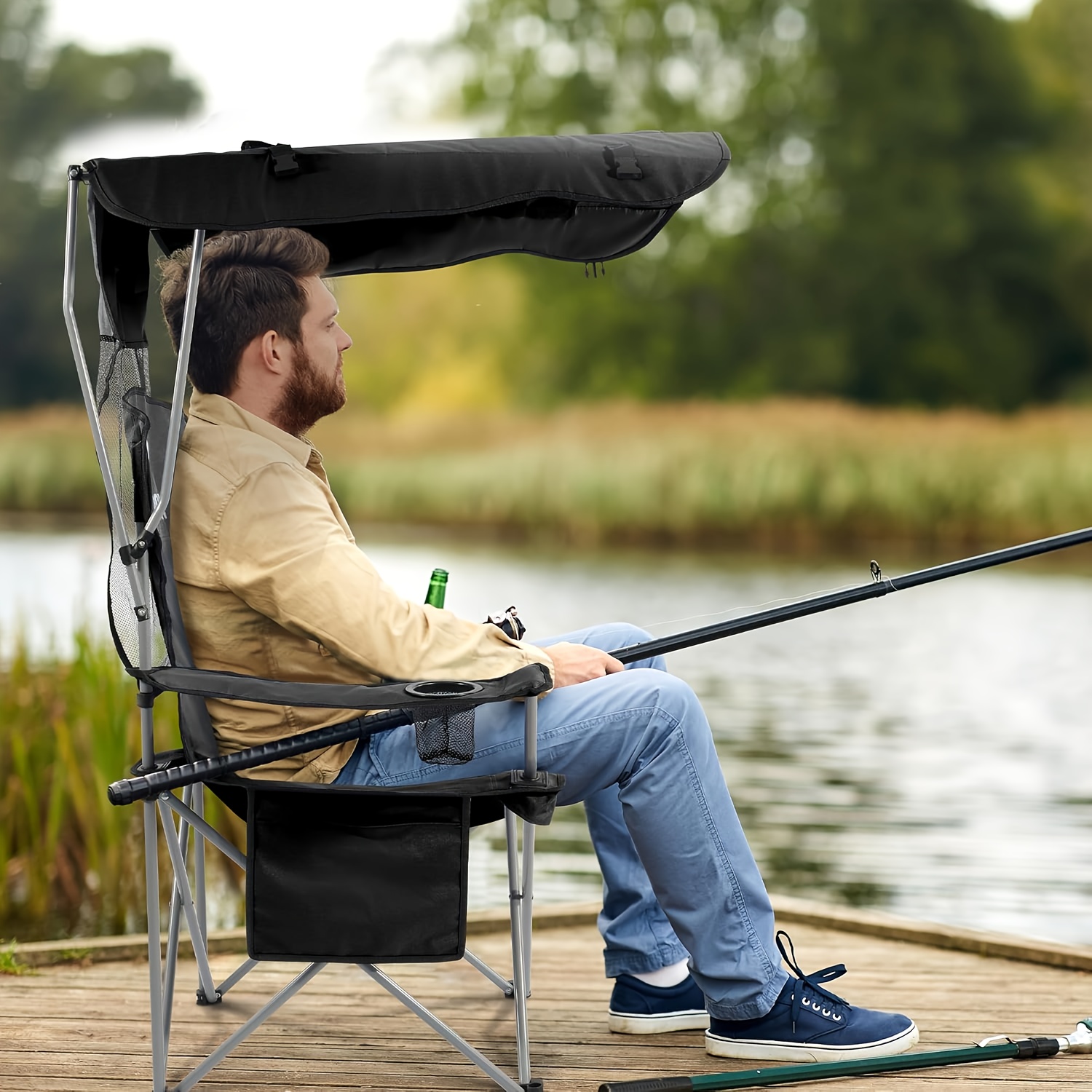 Camping Chairs, with Sunshade  - Sports Equipment Holder 리뷰 및 가격