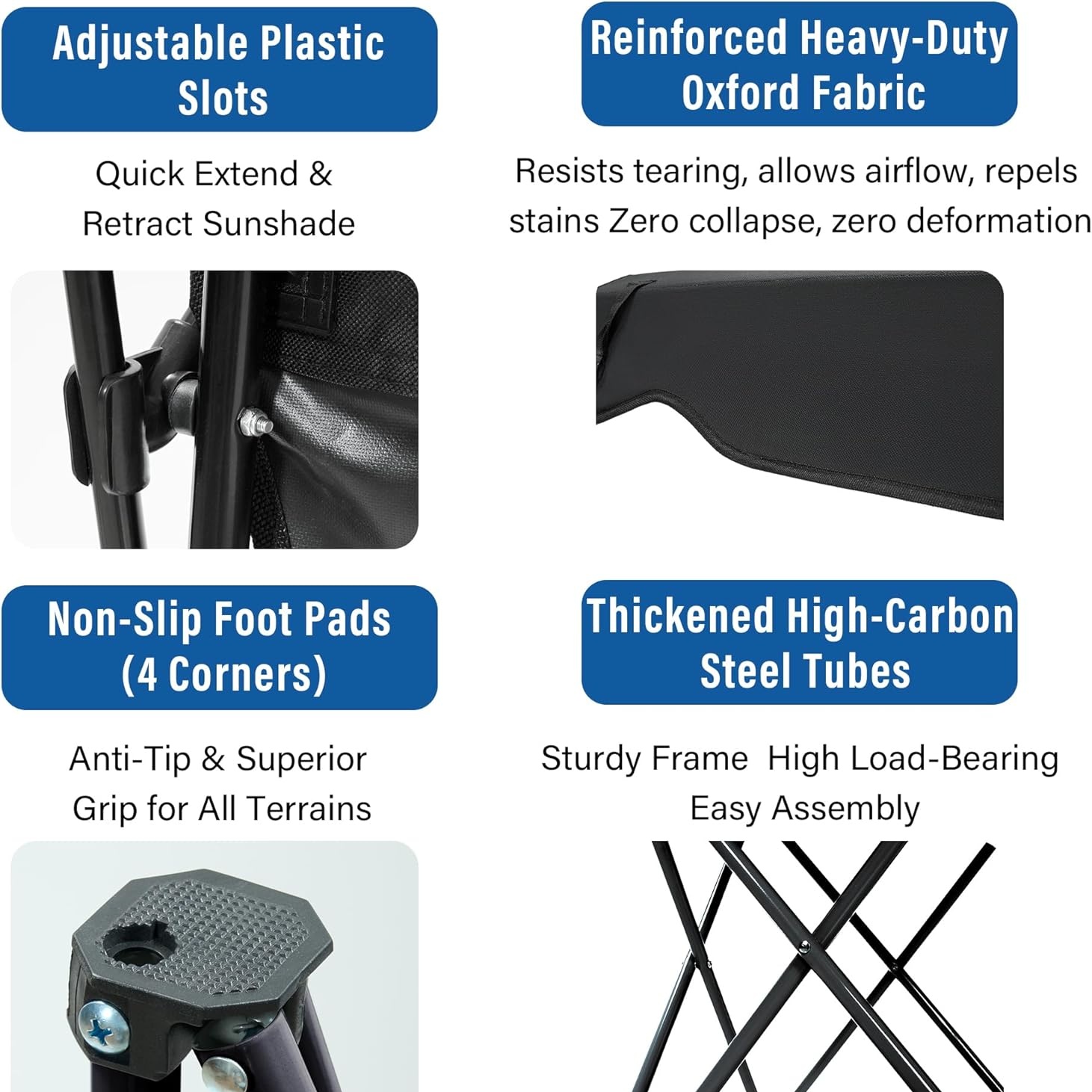 Camping Chairs, with Sunshade  - Sports Equipment Holder 리뷰 및 가격