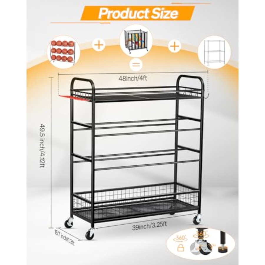Garage Sports Equipment Organi - Sports Equipment Holder 리뷰 및 가격