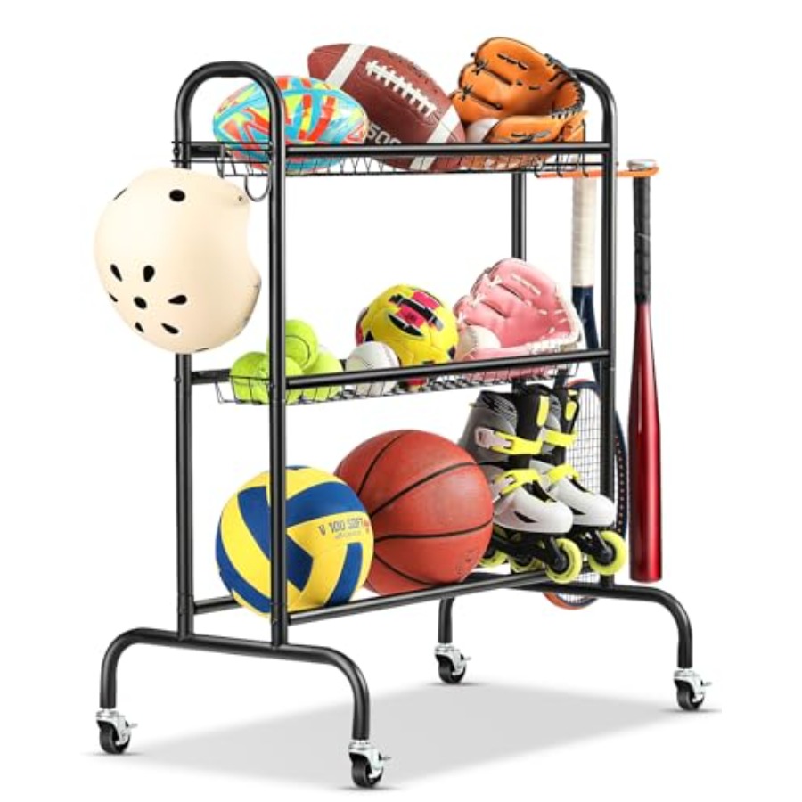 Basketball Rack Rolling Basket - Sports Equipment Holder 리뷰 및 가격