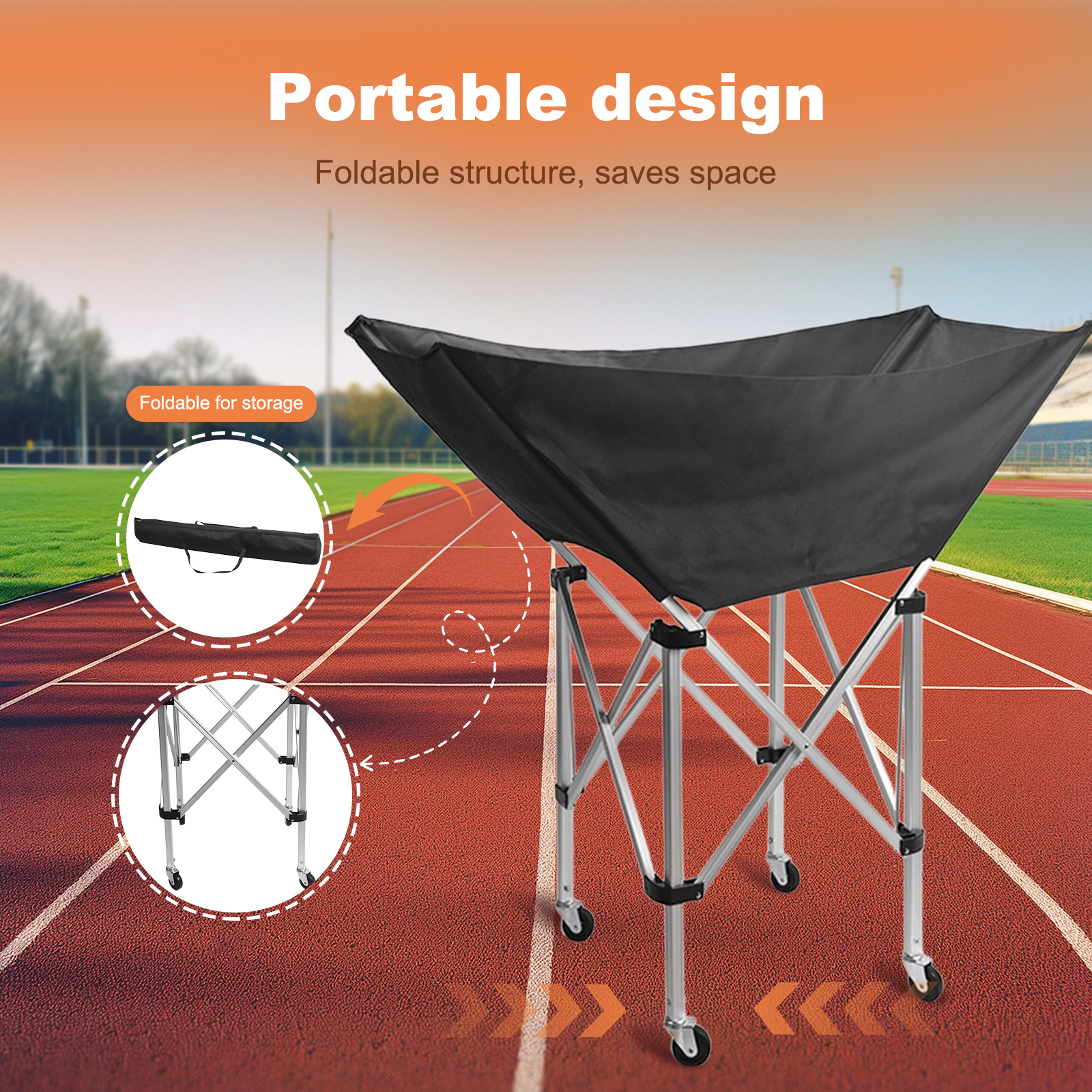 Collapsible Hammock Ball Cart  - Sports Equipment Holder 리뷰 및 가격