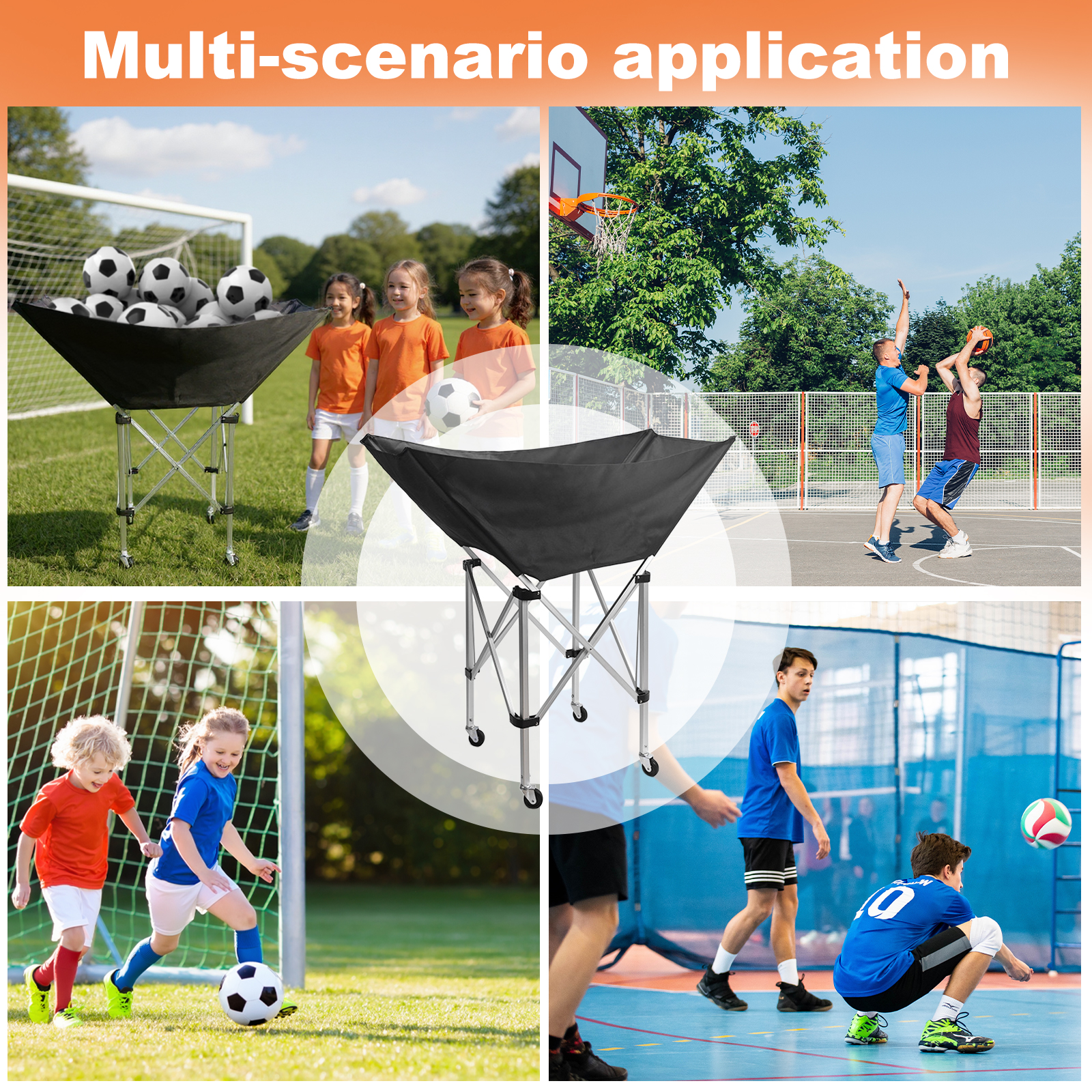 Collapsible Hammock Ball Cart  - Sports Equipment Holder 리뷰 및 가격