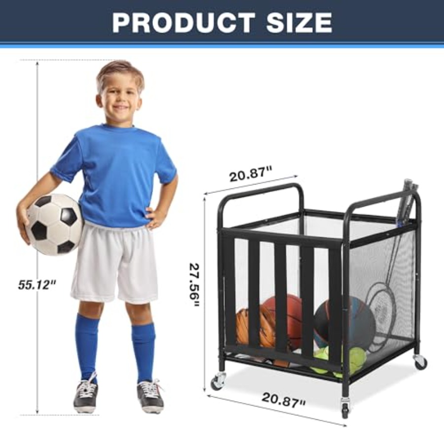 Rolling Sports Ball Storage Ca - Sports Equipment Holder 리뷰 및 가격