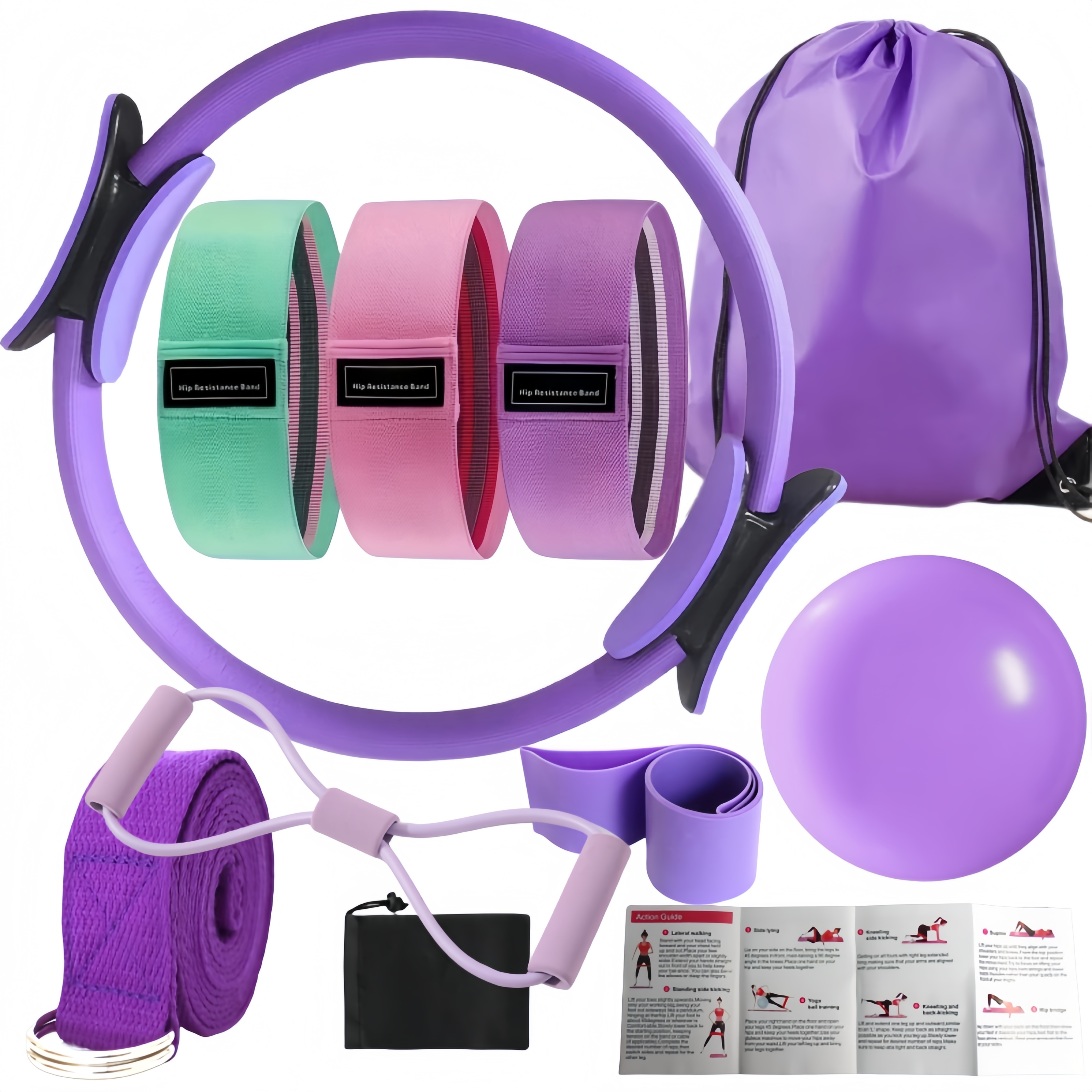 10-Piece Pilates Loops Yoga Ki - Sports Equipment Pictures 리뷰 및 가격