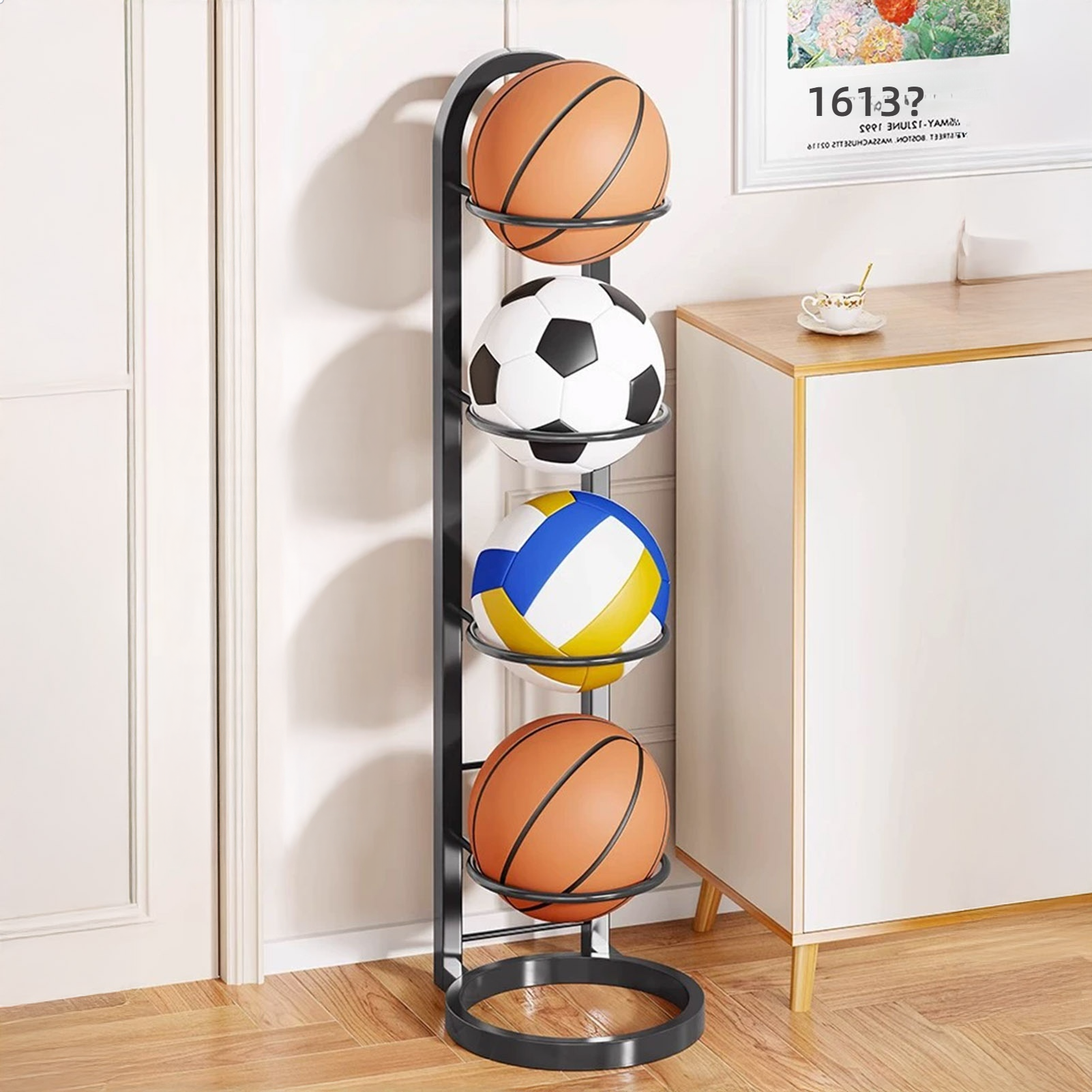 Foldable Basketball Rack Multi - Sports Equipment Holder 리뷰 및 가격