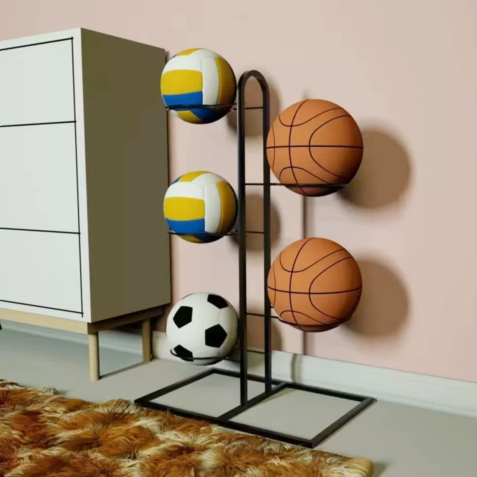 Foldable Basketball Rack Multi - Sports Equipment Holder 리뷰 및 가격