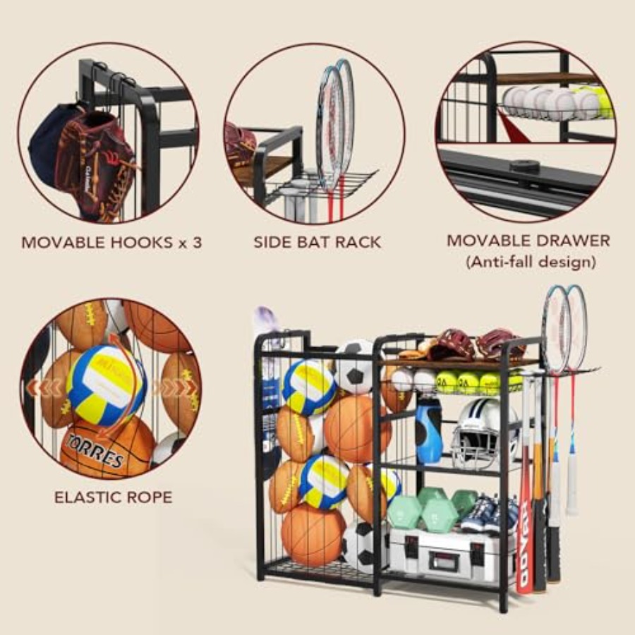 Garage Sports Equipment Organi - Sports Equipment Organizer 리뷰 및 가격